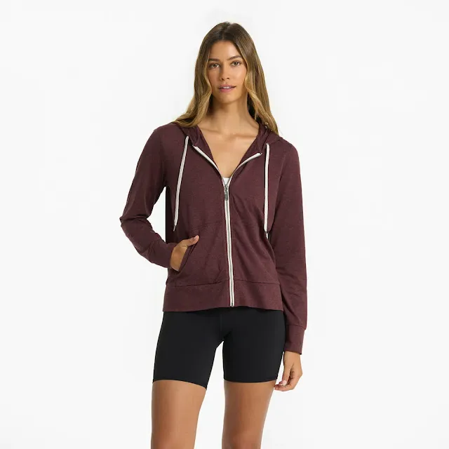 Vuori Women's Halo Performance Hoodie 2.0 Ruby Heather